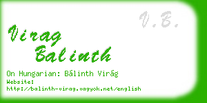 virag balinth business card