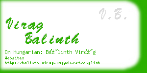 virag balinth business card